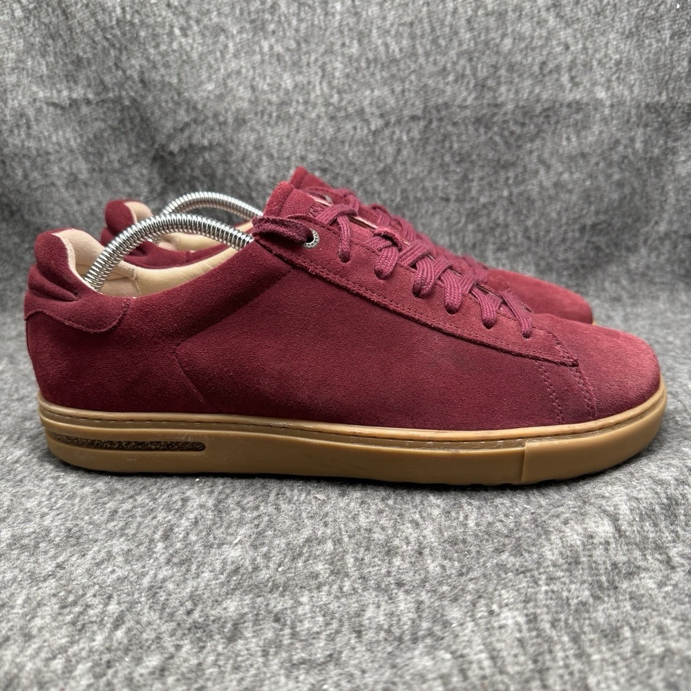 Birkenstock Bend Low Mens Size 11 Burgundy Suede Sneakers Made in Portugal